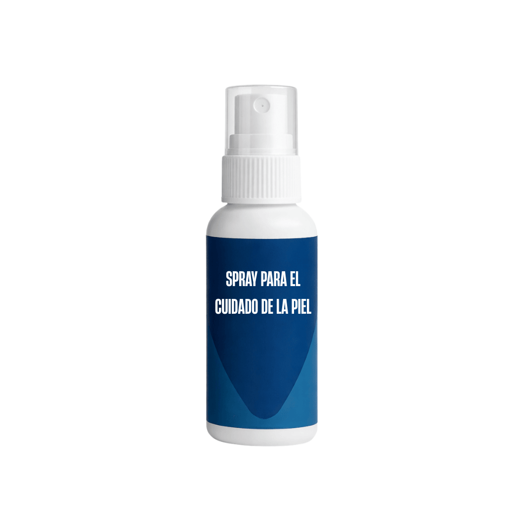 Spray premium para el cuidado de la piel en envase de spray, ideal para rutina diaria de belleza.