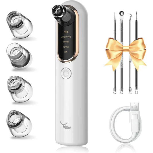 Medivita ClearSkin Pro Dispositivo de Limpieza Facial con accesorios y cable USB.