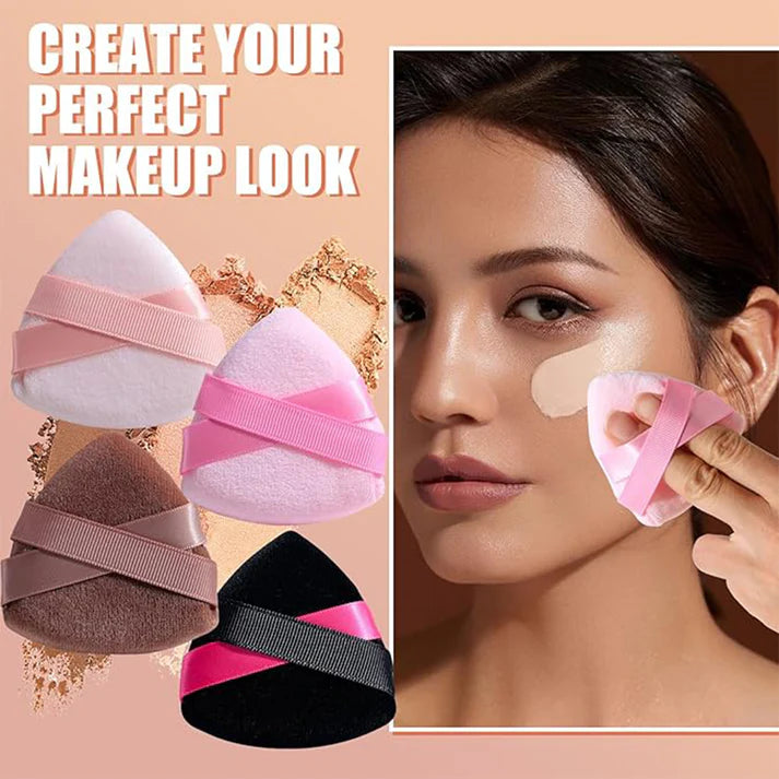 Medivita Set de Borlas Triangulares Ultra Suaves para un acabado de maquillaje perfecto y uniforme.
