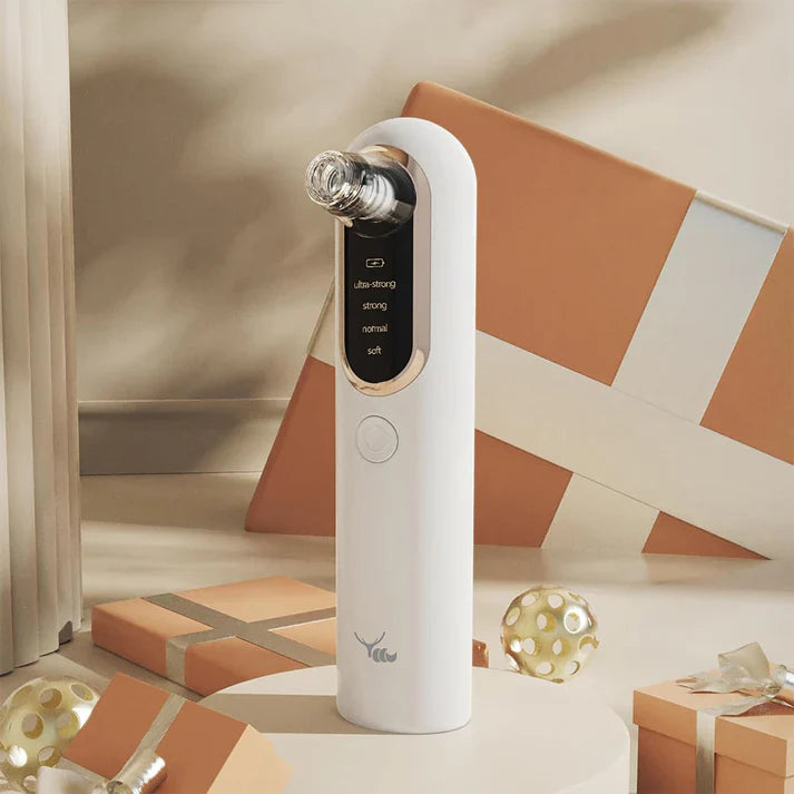 Medivita ClearSkin Pro Dispositivo de Limpieza Facial en un entorno festivo, diseño moderno y funcional.