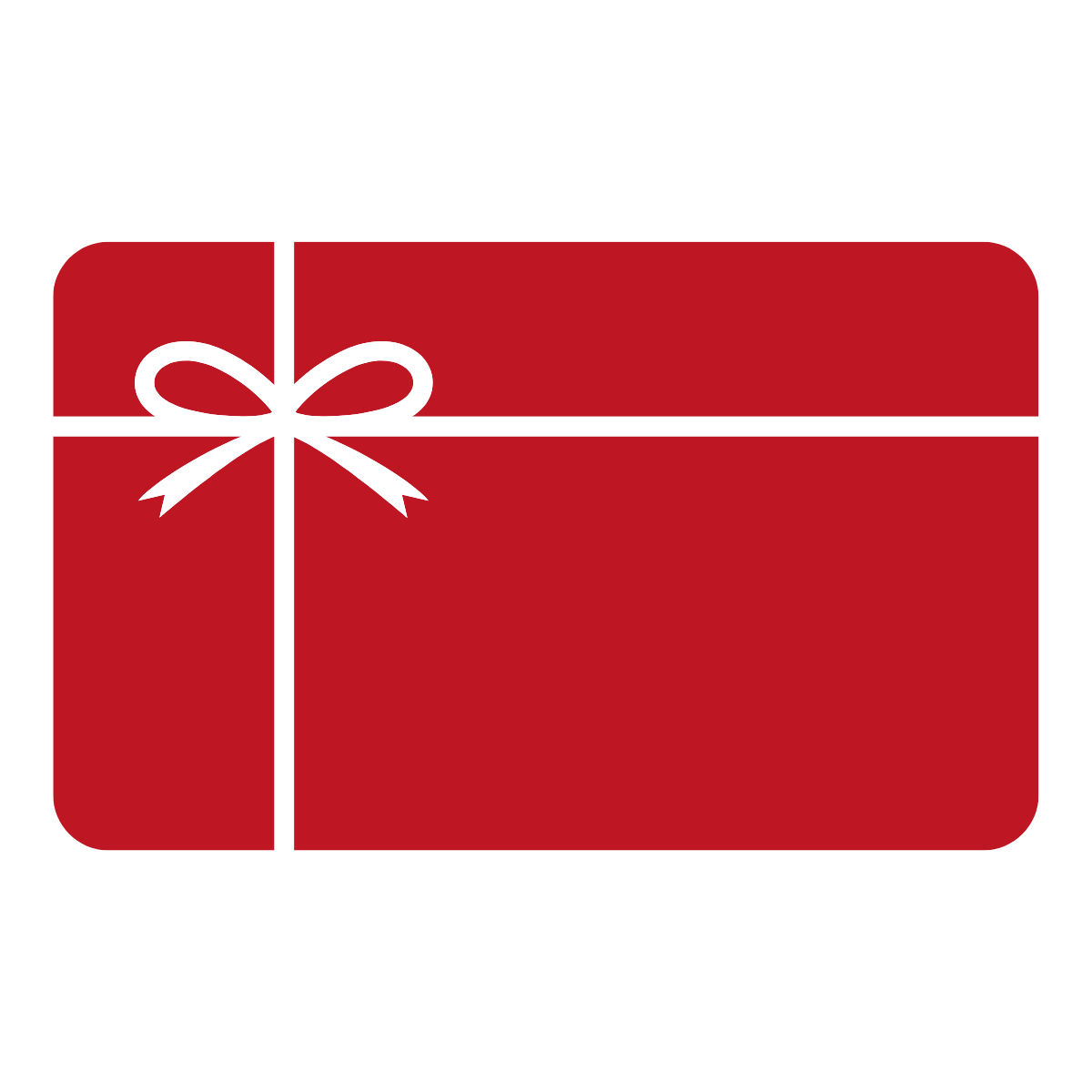 Tarjeta de regalo roja con lazo blanca, perfecta para aprovechar el Crédito de Tienda Gratis.